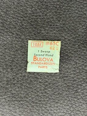 NOS Authentic BULOVA Standardized Watch Part.  10AK 65C S20.  Sweep Second Hand.